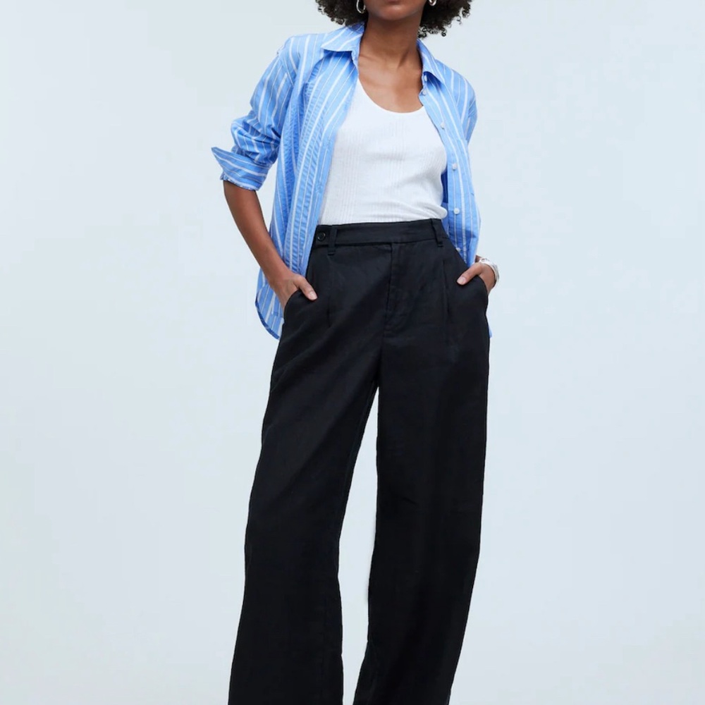 Madewell Harlow Trouser Pant 100% linen Size 2 NWT